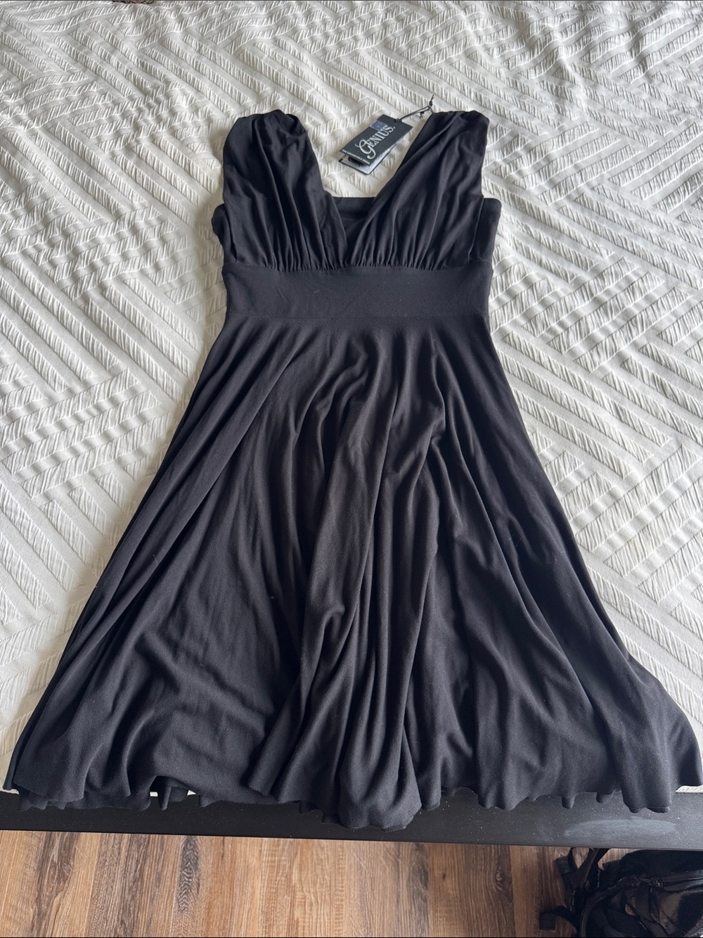 Sleeveless versatile Black Fit & Flare Dress
